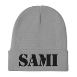 [GNR] SAMI Knit Beanie (Black Embroidery)