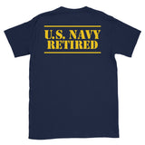 U.S. Navy Retired Unisex T-Shirt (Blue)