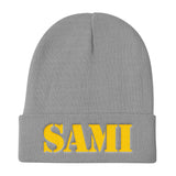[GNR] SAMI Knit Beanie (Yellow Embroidery)