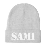 [GNR] SAMI Knit Beanie (White Embroidery)